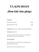 TẢ KIM HOÀN (Đơn khê tâm pháp) pps