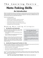 Note Taking and Learning A Summary of Research phần 3 ppt