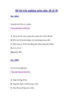 Đề thi trắc nghiệm môn sinh: đề số 38 pptx