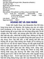 Hoàng đế và giai nhân ( Alexandre et Alestria ) Phần 1 pptx