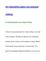 An interesting place you enjoyedvisiting potx