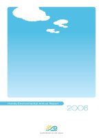 Honda environmental annual report 2006 commitment to the future