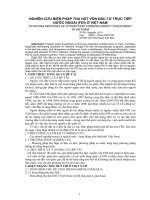 NGHIÊN CỨU BIỆN PHÁP THU HÚT VỐN ĐẦU TƯ TRỰC TIẾP NƯỚC NGOÀI Ở VIỆT NAM ppsx