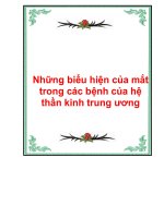 Những biểu hiện của mắt trong các bệnh của hệ thần kinh trung ương doc