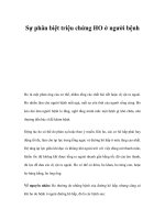 Sự phân biệt triệu chứng HO ở người bệnh potx