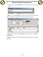 Giáo trình phân tích ứng dụng quy trình các bước để tạo một select query và crosstab query p1 docx