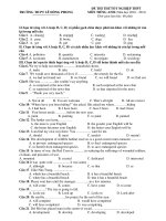 ĐỀ THI THỬTỐT NGHIỆP THPT MÔN TIẾNG ANH (Năm học 2010 - 2011) ppt