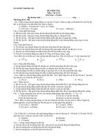 ĐỀ KIỂM TRA Môn : Vật lý 10 potx