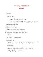 Giáo án lớp 1 môn Toán: Tên Bài Dạy : THỰC HÀNH Đồng Hồ doc