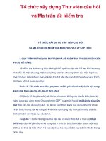 Tổ chức xây dựng Thư viện câu hỏi và Ma trận đề kiểm tra ppt