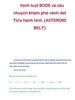 Định luật BODE và câu chuyện khám phá vành đai Tiểu hành tinh. (ASTEROID BELT) potx