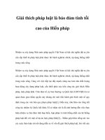 Giải thích pháp luật là bảo đảm tính tối cao của Hiến pháp pptx