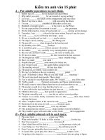 Kiểm tra anh văn 15 phút pptx