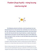 Fusion (hợp hạch) - năng lượng của tương lai ppsx