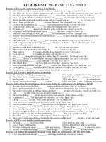 KIỂM TRA NGỮ PHÁP ANH VĂN – TEST 2 doc