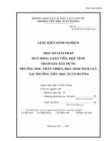 skkn một số giải pháp huy động giáo viên, học sinh tham gia xây dựng trường học thân thiện, học sinh tích cực tại trường tiểu học xuân đường