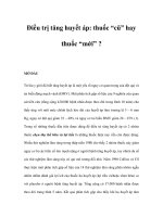 Điều trị tăng huyết áp: thuốc “cũ” hay thuốc “mới” ? doc