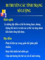 Chương 4: DI TRUYỀN CÁC TÍNH TRẠNG SỐ LƯỢNG pdf