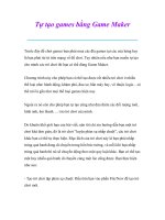Thủ thuật sử dụng máy tính: Tự tạo games bằng Game Maker potx