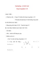 Giáo án lớp 1 môn Toán: Tên Bài Dạy : LUYỆN TẬP Cộng trong phạm vi 10 pdf