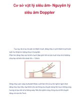 Cơ sở vật lý siêu âm- Nguyên lý siêu âm Doppler ppt