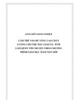 skkn làm thế nào để nâng cao chất lượng cho trẻ mẫu giáo 5-6 tuổi làm quen với chuyện theo chương trình giáo dục mầm non mới