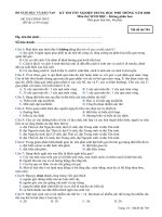 KỲ THI TỐT NGHIỆP TRUNG HỌC PHỔ THÔNG NĂM 2008 Môn thi: SINH HỌC, mã đề 704 ppsx