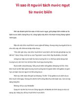 Vì sao ít người tách nước ngọt từ nước biển doc