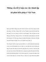 Những vấn đề lý luận của việc thành lập tài phán hiến pháp ở Việt Nam doc