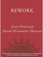 jason fried  david heinemeier hansson   rework
