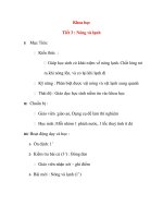 Giáo án lớp 4: Khoa học Tiết 3 : Nóng và lạnh pptx