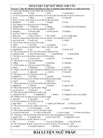 BÀI LUYỆN TẬP NGỮ PHÁP ANH VĂN pptx