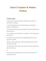 HƯỚNG DẪN THIẾT KẾ WEB_JOOMLA WEB_QUẢN LÝ TEMPLATES & POSITIONS ppt
