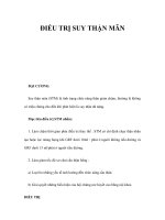 ĐIỀU TRỊ SUY THẬN MÃN ppt