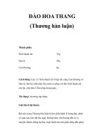 ĐÀO HOA THANG (Thương hàn luận) doc