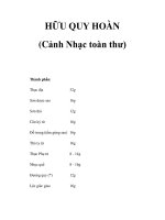 HỮU QUY HOÀN (Cảnh Nhạc toàn thư) doc