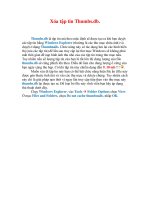 Thủ thuật Windows XP: Xóa tập tin Thumbs.db.Thumbs.db là tập tin mà theo mặc định sẽ được tạo ra khi docx