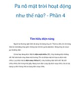 Pa nô mặt trời hoạt động như thế nào? - Phần 4 potx