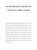 Nhà nước pháp quyền, xã hội dân sự với vấn đề quyền và nghĩa vụ công dân ppsx