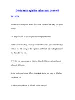 Đề thi trắc nghiệm môn sinh: đề số 60 ppt