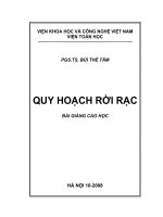 QUY HOẠCH RỜI RẠC - CHƯƠNG 1 pps