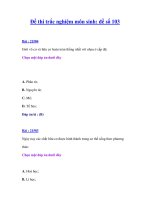 Đề thi trắc nghiệm môn sinh: đề số 103 docx