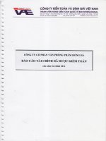 công ty cổ phần văn phòng phẩm hồng hà báo cáo tài chính được kiểm toán cho năm tài chính 2011