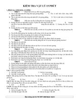 KIỂM TRA VẬT LÝ 15 PHÚT pptx