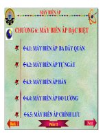 Bài giảng máy điện I - Phần 2 Máy biến áp - Chương 6 pot