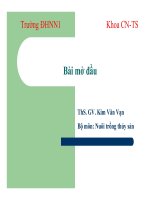 Bệnh học thủy sản : Bài mở đầu part 1 ppsx