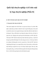 Quốc hội chuyên nghiệp và tổ chức một kỳ họp chuyên nghiệp (Phần II) ppsx