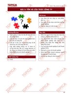 Bài 3: Tên và cấu trúc công ty ppt