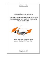 skkn làm thế nào để trẻ thực sự hứng thú tham gia học tốt bài nặn theo mẫu “mẫu giáo nhỡ