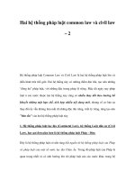 Hai hệ thống pháp luật common law và civil law –2 pptx